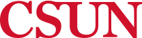 Image of a red CSUN conference logo